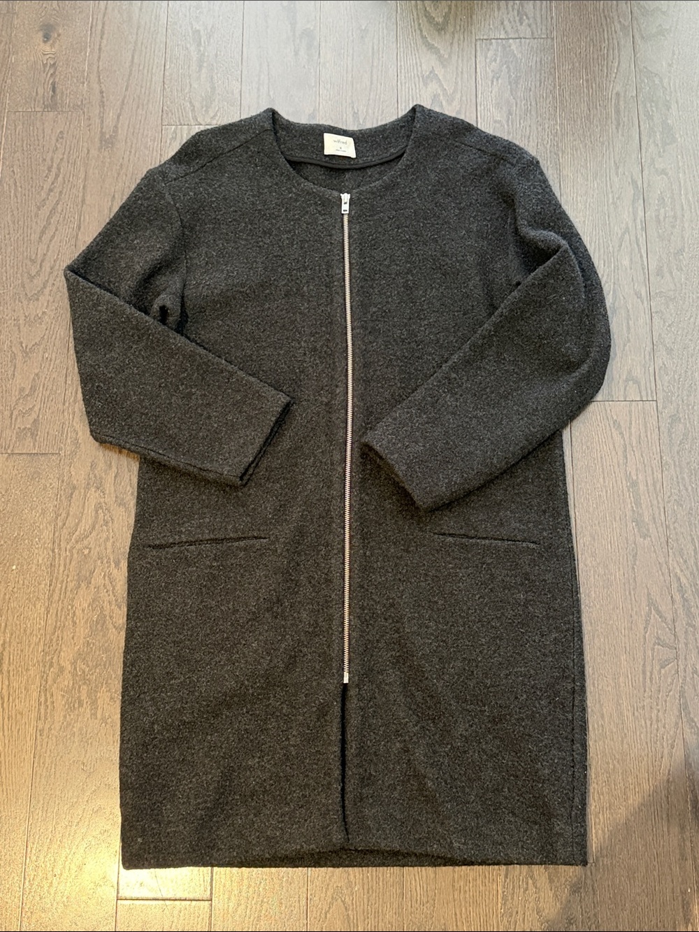 Wilfred charcoal Banville Wool Coat Medium